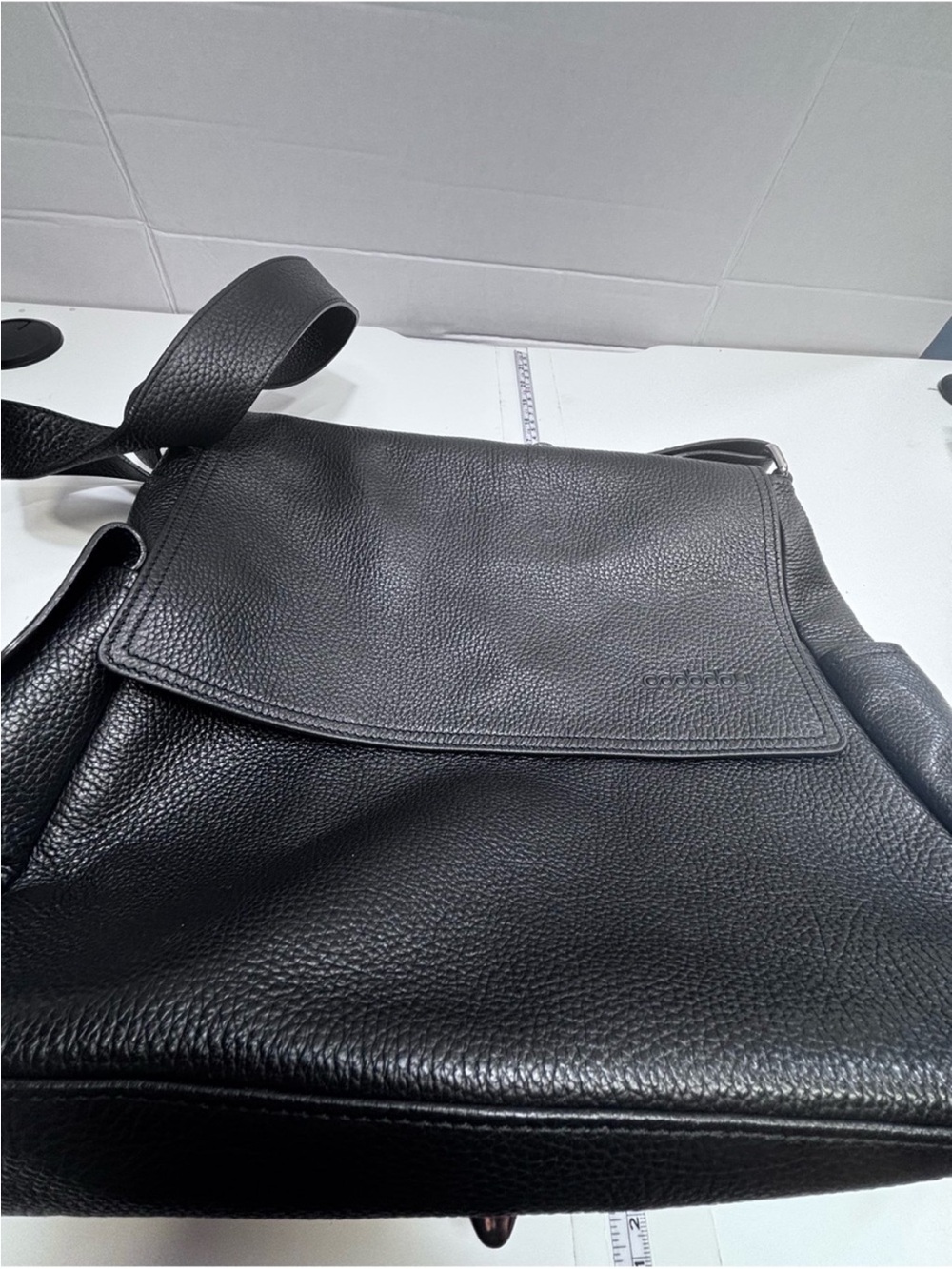 OooBaby Made in Italy Black Pebbled Leather The Urban Bag
Crossbody 14x14 - Picture 6 of 8